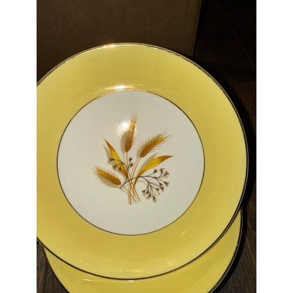 Set of 8 Century Service Autumn Gold Desert Plates - Picture 2 of 8